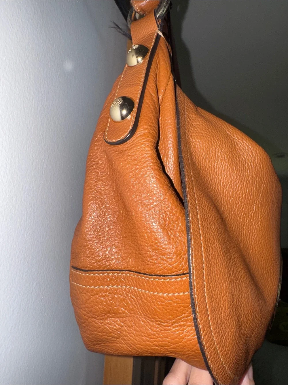 Mulberry Tan Leather Daria Hobo Bag - Signature Tree Plaque